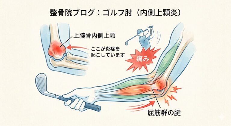 ゴルフ中に肘の内側が痛い…それ「ゴルフ肘」かも？原因と対策