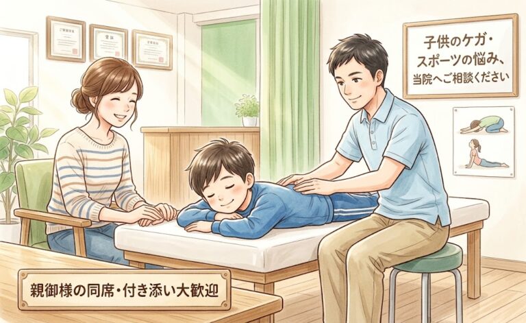 子供のスポーツによるケガ・痛みの治療について
